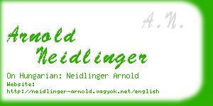 arnold neidlinger business card